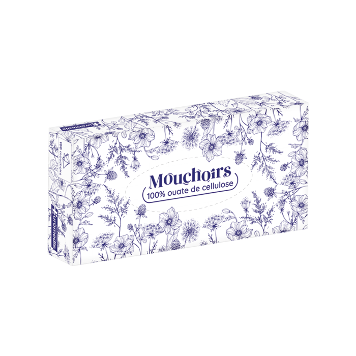 MOUCHOIR EN BOITE DISTRIBUTRICE DE 100