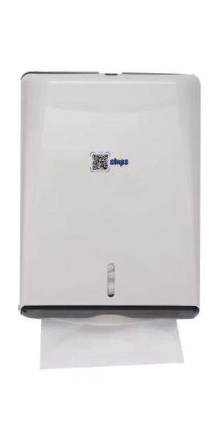 DISTRIBUTEUR ESSUIE MAINS PLIE BLANC