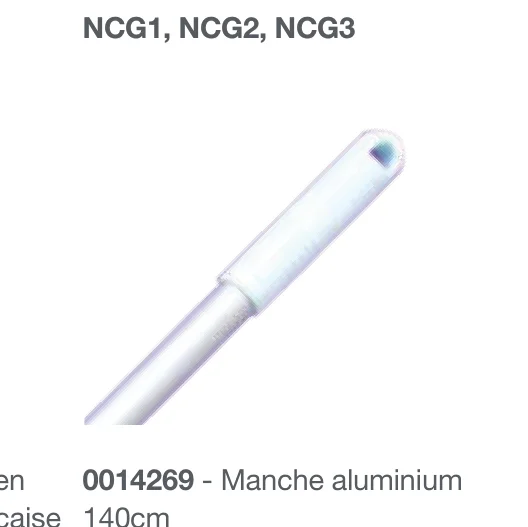 MANCHE ALU TYPE ALIMENTAIRE 1,40 M DIAM 23,5 MM