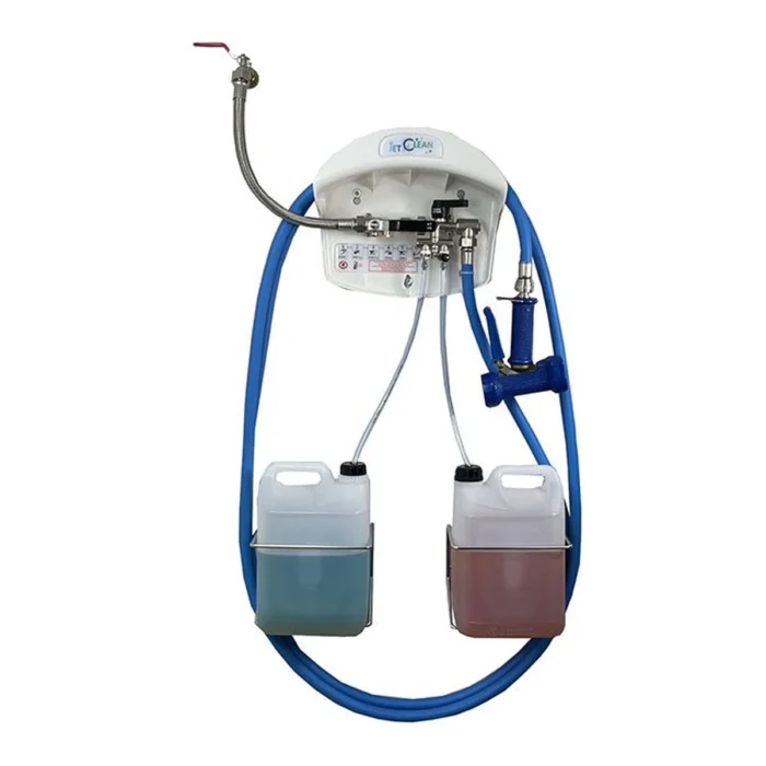 POSTE JETCLEAN - 2 PRODUITS - SUPPORT BIDON 5L - PISTOLET LAITON - TUYAU 10M