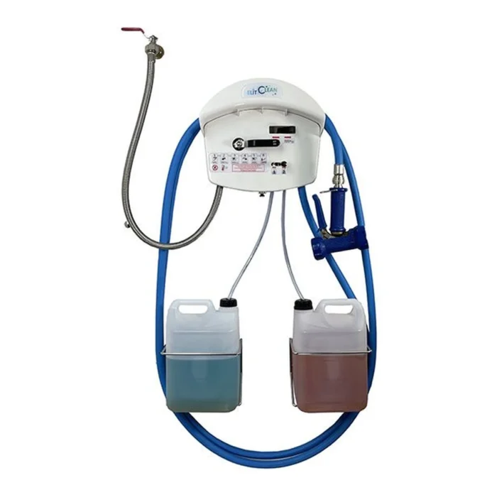 CENTRALE ELITCLEAN - 2 PRODUITS - SUPPORT BIDON 5L - PISTOLET LAITON - TUYAU 25M