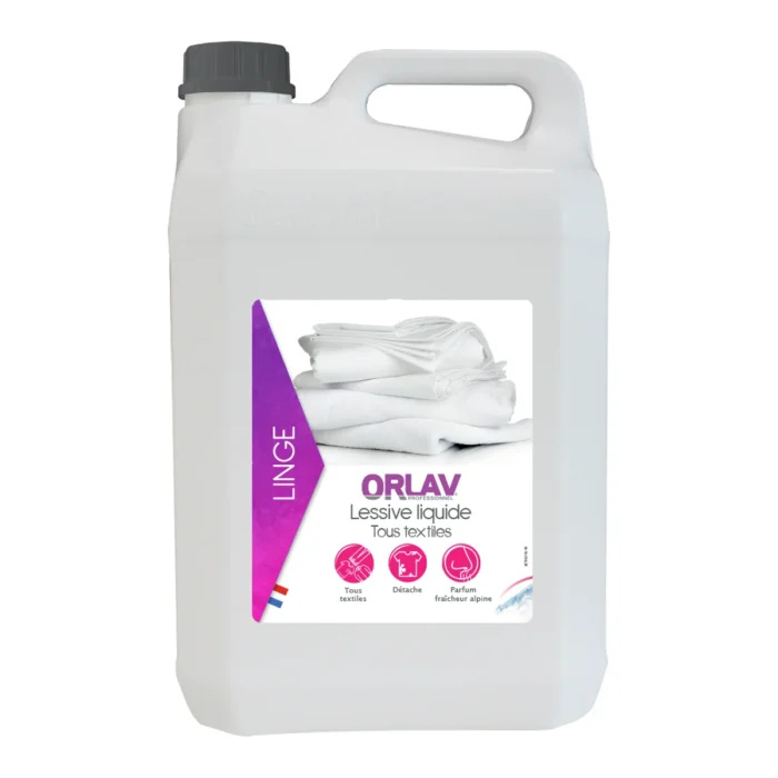 ORLAV - 0286 - LESSIVE LIQUIDE TT TEXTILE - SP. DOSEUR - FRAICHEUR ALPINE - 5L