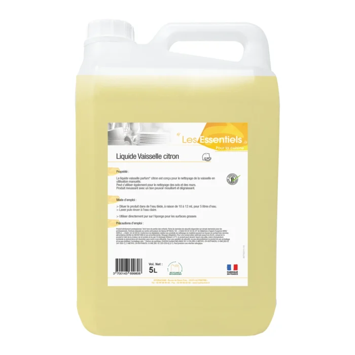 LES ESSENTIELS - LIQUIDE VAISSELLE CITRON - 5L (4X5L)