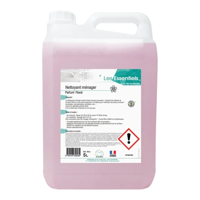 LES ESSENTIELS - NETTOYANT MÉNAGER FLORAL - 5L (4X5L)