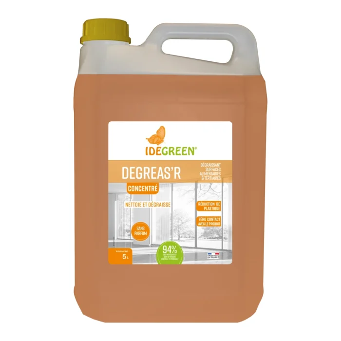 IDEGREEN - 0654 - DEGREAS'R ECOLABEL - DEGRAISSANT CUISINE CONCENTRÉ - 5L (CARTON DE 2X5L)