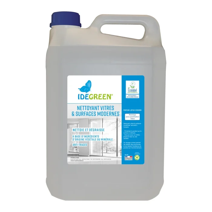 IDEGREEN - 1802 - NETTOYANT VITRES ET SURFACES MODERNES - 5 L ECOLABEL