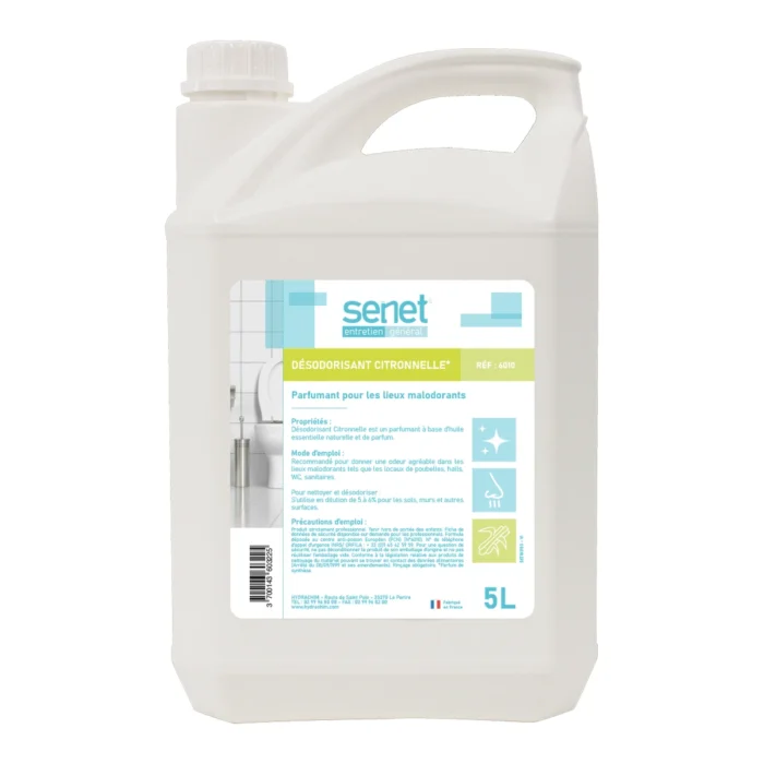 SENET ENT. - 6010 - DÉSODORISANT CITRONNELLE - 5L