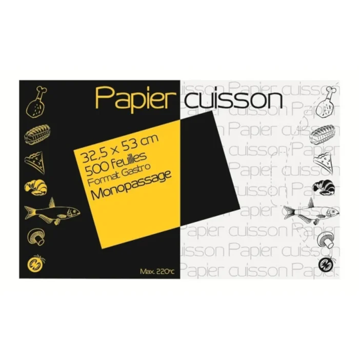 500 FEUILLES PAPIER CUISSON EN BOITE DISTRIBUTRICE 32X53CM