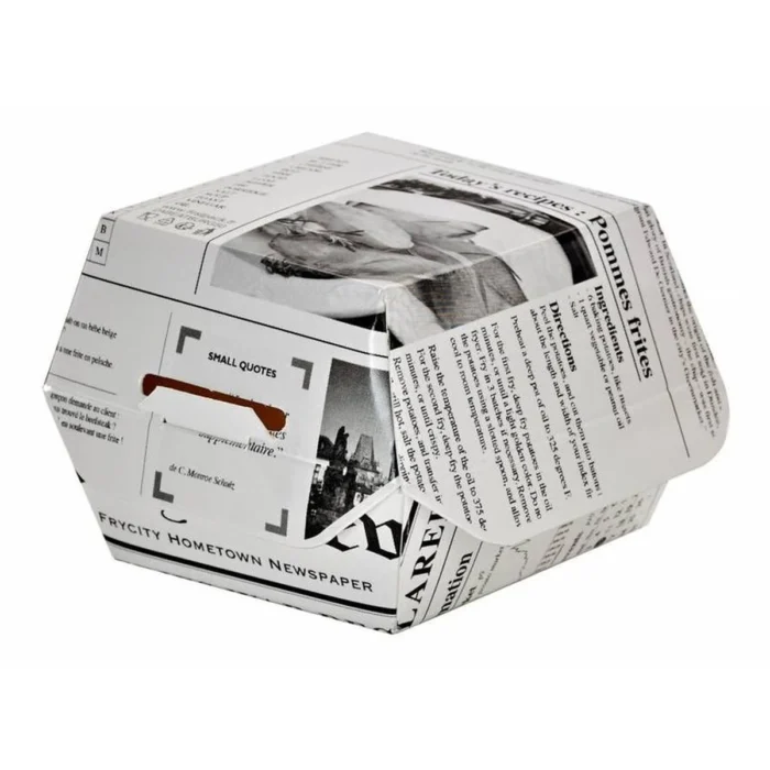 BOITE BURGER CARTON DECORS 12X12 CM