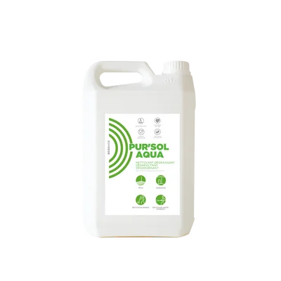PUR'SOL AQUA NETTOYANT DÉGRAISSANT DÉSODORISANT DÉSINFECTANT - 2 X 5 L / FR