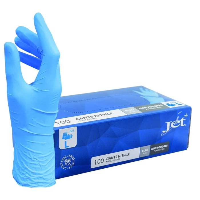 GANT NITRILE BLEU NON POUDRE