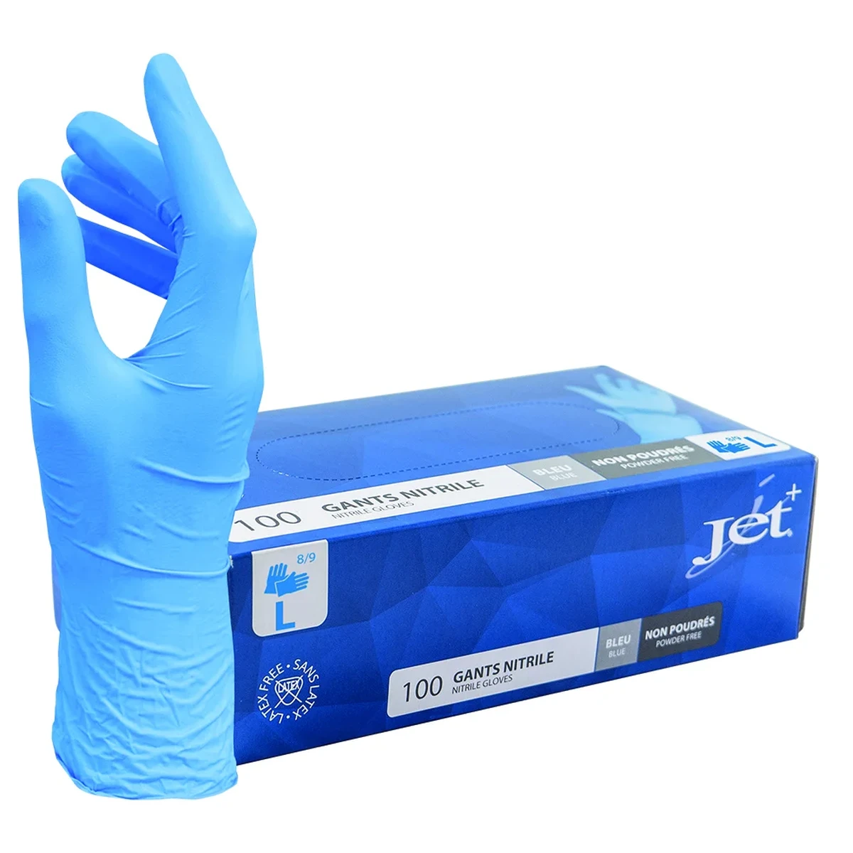 GANT NITRILE BLEU NON POUDRE