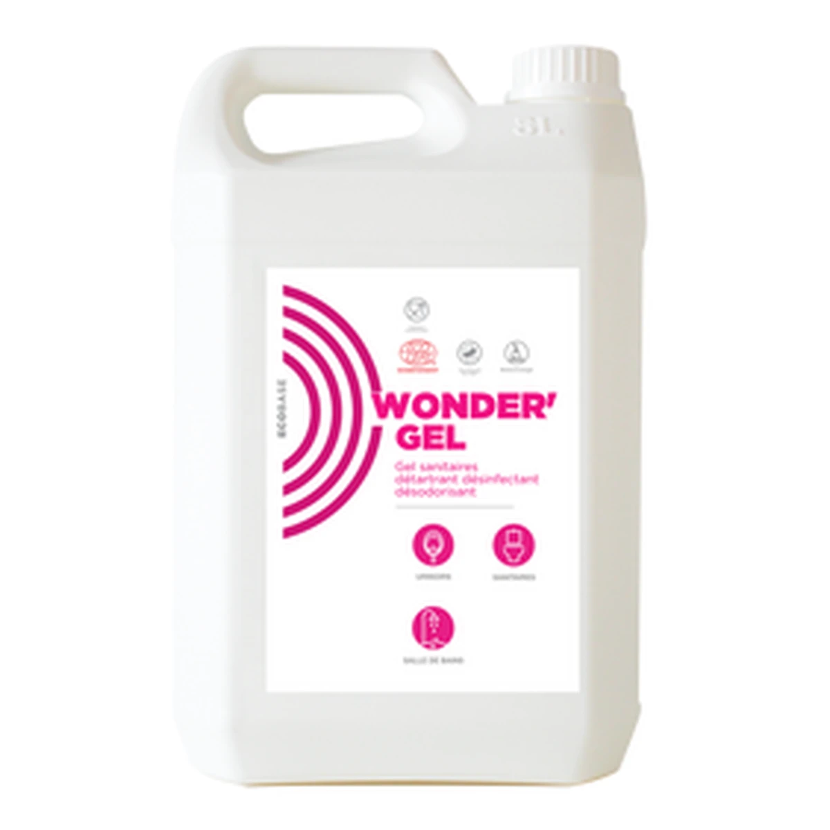 WONDER'GEL (ECOCERT)- GEL SANITAIRES DÉSINF. DÉTATR. DÉSODO. 2 X 5 L / FR